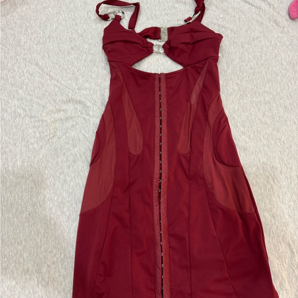 OUTCAST DOMINATE RED MINI DRESS - Picture 9 of 15